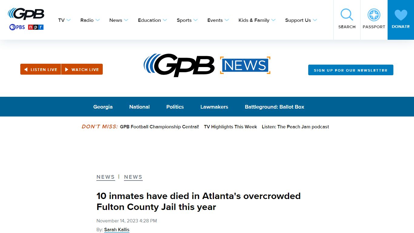 10 inmates have died in Atlanta's overcrowded Fulton County Jail this ...