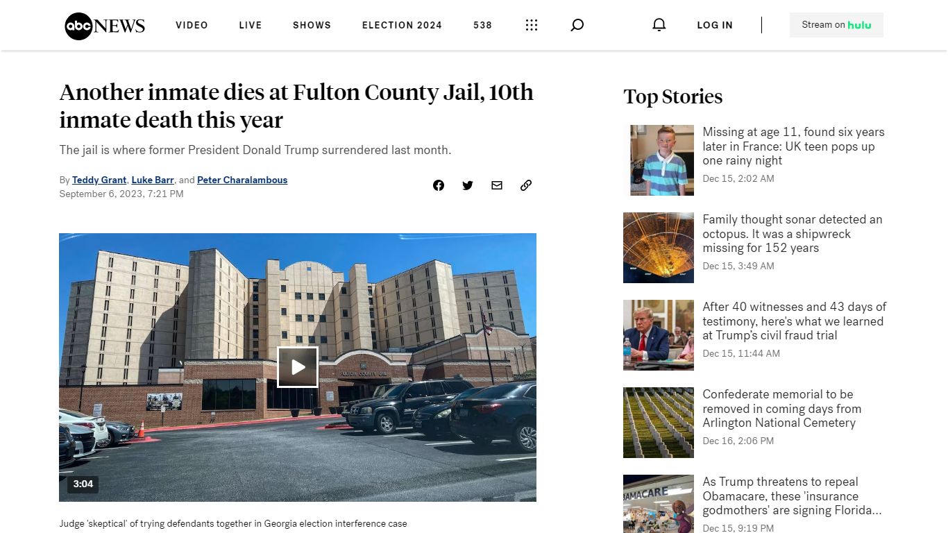 Another inmate dies at Fulton County Jail, 10th inmate death this year ...