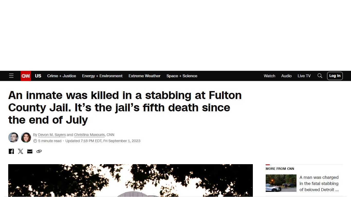 Fulton County Jail stabbing: An inmate was killed. It's the jail's ...