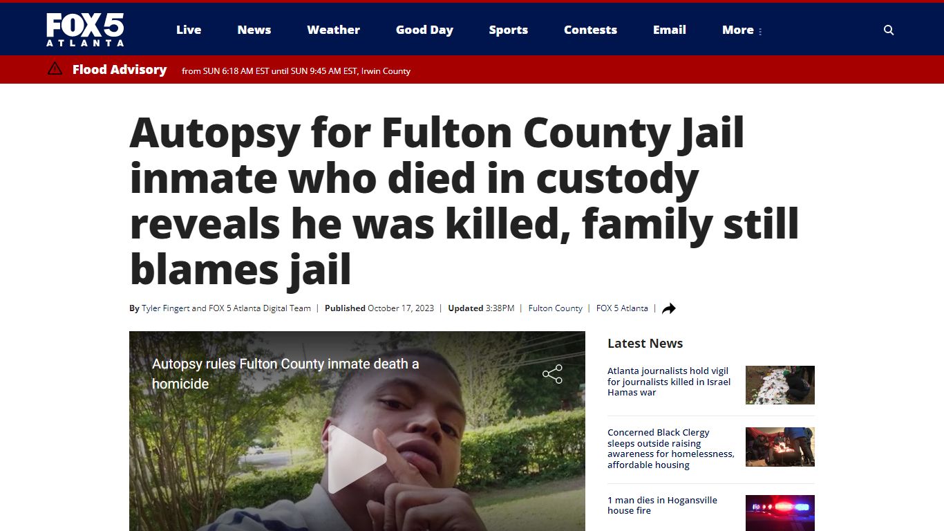 Autopsy for Fulton County Jail inmate who died in custody reveals he ...
